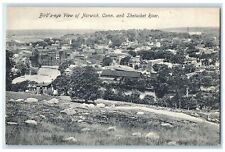 c1905's Bird's Eye View Of Shetucket River And Norwich Connecticut CT Postcard picture