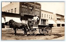 c1910's Horse Team Wagon DIrt Road Main Street Chautauqua NY RPPC Photo Postcard picture