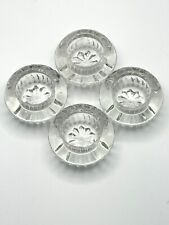 ANTIQUE GLASS SALT CELLARS Set of 4 Round Shape OPEN SALTS picture