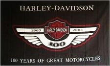Harley Davidson 100 Years 3x5 Ft Motorcycle Flag Banner Garage Man Cave picture