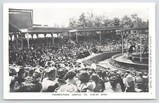 St Louis MO~Zoo Amphitheatre~Crowds Watch The Chimpanzee Arena~Vintage PC picture