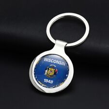 Metal Keychain Wisconsin Premium Quality Key Holder Unique Gift Car Accessories picture