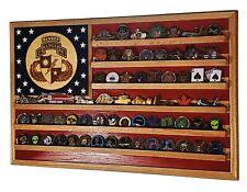 US Army 75th Rangers 2nd Battalion Challenge Coin Display Flag 70-100 Coins Trad picture