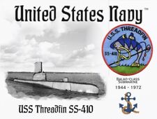 USS THREADFIN SS-410 SUBMARINE  -  Postcard picture