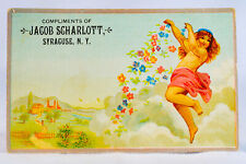 1800s Chromolithograph Victorian Trade Card Jacob Scharlott Syracuse NY picture