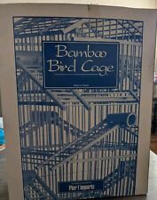 7 Tier Bird Cage Bamboo Pier 1 Imports Vintage Open Box Complete Rare Large Cage picture