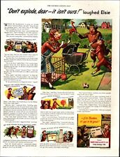 Vintage 1940s Bordon’s Food Ad Elsie the cow dont explode f1 picture