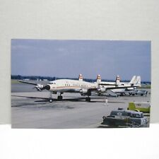 Postcard Vintage TWA Constellation In 1955 Passenger Plane Jet Airport Transport picture