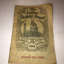 Ladies Birthday Almanac 1941 Johnson’s Drug Store Published Chattanooga Tn picture