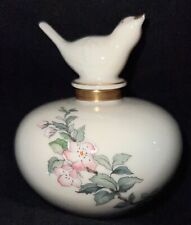 Vintage Lenox Serenade Porcelain Perfume Bottle w/Bird Stopper & 24K Gold Trim picture