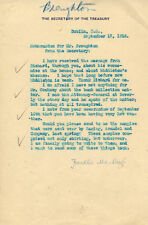 FRANKLIN MacVEAGH - MEMORANDUM SIGNED 09/17/1912 picture