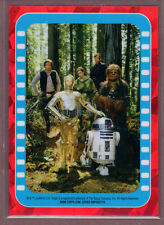 2023 Topps Chrome Star Wars ROTJ Sapphire Sticker Reprint #50 Cast Photo SP picture