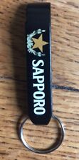 SAPPORO Beer Japan Metal Bottle Opener Keychain Black Bar Restaurant College picture