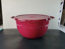 Tupperware Thatsa Bowl 42 Cup Vineyard Wine Red With Matching  Seal New picture