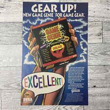 Print Ad Game Genie Poster Authentic Sega Game Gear Vintage Promo Art 1993 picture