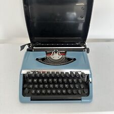 1967 Brother Charger 11 Typewriter with Case Blue Portable Made in Japan picture