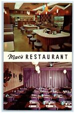 c1960 Mac's Restaurant Famous Good Foods Rochester Minnesota MN Vintage Postcard picture