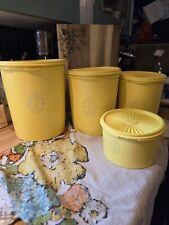 VTG Tupperware Nesting Kitchen Canister Set ~ Yellow  Plus One Container picture
