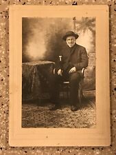 Awesome Antique 1800s Cabinet Photo Card Of Man Sitting Photograph picture