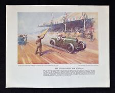 1923 French Grand Prix Sunbeam F Gordon CROSBY Art Print Henry Segrave picture