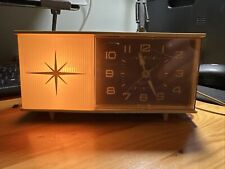 VTG Westclox Electric Alarm Clock Star Burst Moonbeam Nite-Lite Mod. S14-B WORKS picture