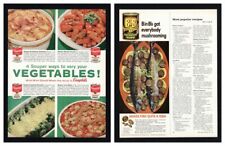 1962 Campbells Soup Souper Vegetables / BinB Mushroom Crowns Butter Print Ad Vtg picture