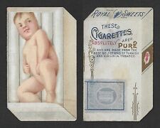 c1890's National Tobacco Trade Card - Royal Sweets Cigarettes - Die Cut Box Baby picture