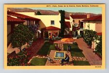 Santa Barbara CA-California, Paseo de la Guerra Patio, Shops, Vintage Postcard picture