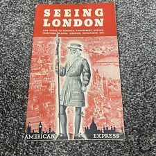American Express Seeing London Color Red Europe Travel Brochure 1930s picture