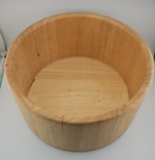 Wood-Vintage LargeLight Oak Wood Salad Bowl picture