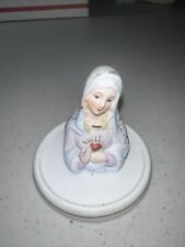 Vintage Immaculate Heart of Mary ~ Porcelain Bust/Base ~ 2.5