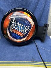 AWESOME SAM ADAMS LIGHT UP TWO SIDED PUB SIGN SAMUAL ADAMS MAN CAVE picture