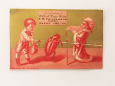 1880s antique ANTHROPOMORPHIC BEETLE FLOUR STORE oxford ma VICTORIAN TRADE CARD  picture