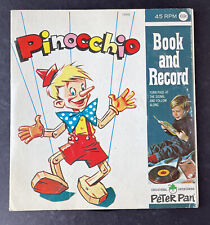Pinocchio Book And Record Educational Entertaining Peter Pan Vintage 1946 picture