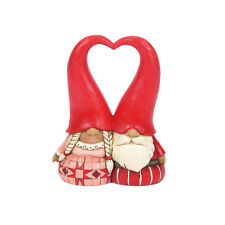 Jim Shore Love Gnome Couple W/Heart Hat Figurine 4 Inch picture