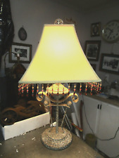 Vintage Textured Metal Ivory 29” Table Lamp picture