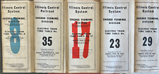 Lot of 5 Illinois Central Railroad Chicago Division Employee Timetable No. 29... picture