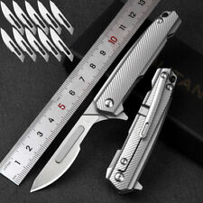 Titanium Scalpel Blade Folding Utility Knife Pocket Outdoor Camping EDC Tool picture