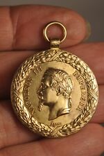 ANTIQUE DECORATION SOLID SILVER MEXICO EXPEDITION MEDAL 1862-63 NAPOLON picture