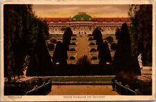 VINTAGE POSTCARD CASTLE SANSSOUCI WITH TERRACES POTSDAM GERMANY 1928 picture