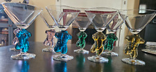 Vintage Hand Crafted Schott Zwiesel Inferno Nude Female Figure Martini Glasses picture