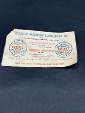 1890 Trade Card Pillsbury's Best FLOUR Minneapolis Pillsbury Washburn Flour Mill picture