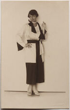 Original vintage 1920s elegant lady, designer dress, stamped picture