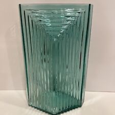 Unique ~ Mid-Century Vase Glass ~  Pilgram Glass - Green STUNNING -12”T picture