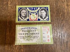 1941 President Franklin Roosevelt Inauguration Ticket Lot of 2 Washington D.C. picture