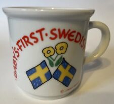 Baby's First Swedish Cup - 5oz - Porcelain Gift For New Baby Swedish Heritage picture