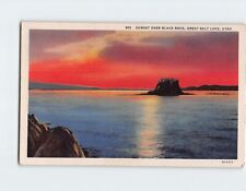 Postcard Sunset Over Black Rock Great Salt Lake Utah USA picture