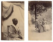 19thc African American Woman Labor Portrait New England Albumen Photos PR picture