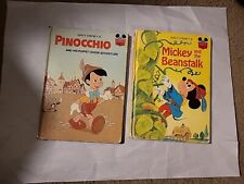 Walt Disney's Wonderful World Of Reading Books. Pinocchio. Mickey/Beanstalk picture