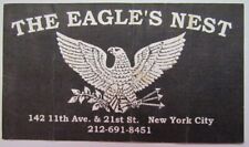 The Eagle's Nest 1980's Advertisement Card VTG S&M Gay Men Cruising Biker Bar picture